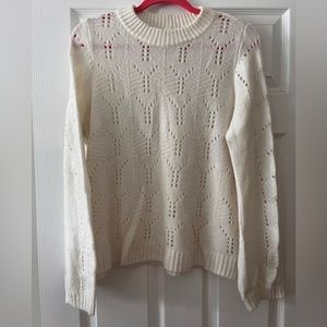 White GAP Peek-a-boo Sweater